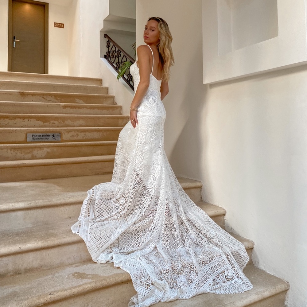 elegant silk dresses Elegant Mermaid V-Neck Elastic Satin Long Wedding Dresses, Diamond White / 18